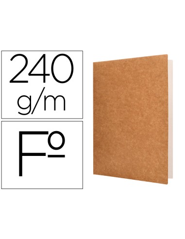 Subcarpeta liderpapel folio kraft interior blanco 240g m2