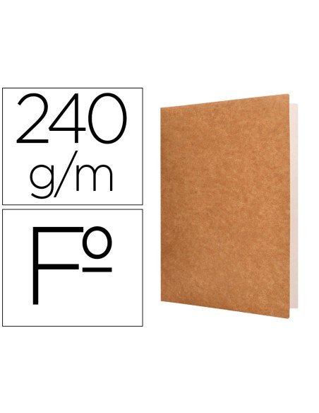 Subcarpeta liderpapel folio kraft interior blanco 240g m2