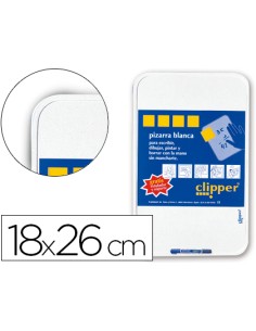 Pizarra blanca clipper pequena 18x26 cm con rotulador