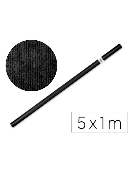 Papel kraft liderpapel negro rollo 5x1 mt