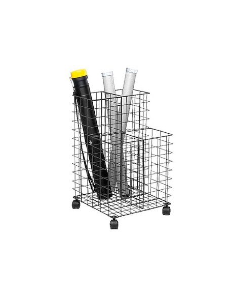 Carrito portaplanos 209 metalico con ruedas color negro 700x400x400 mm