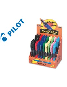 Boligrafo pilot super grip expositor de 60 unidades