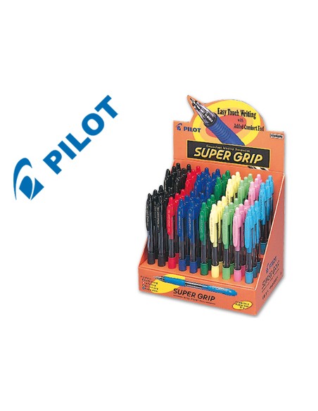 Boligrafo pilot super grip expositor de 60 unidades