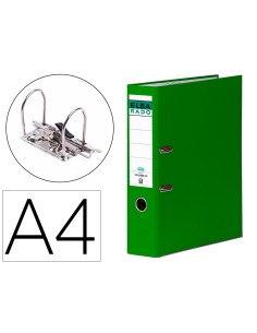 Archivador de palanca elba carton forrado din a4 verde lomo de 80 mm rado chic