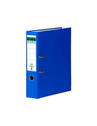Archivador de palanca elba carton forrado din a4 azul lomo de 80 mm rado chic