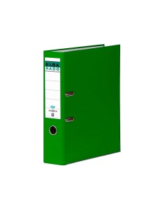 Archivador de palanca elba carton forrado folio verde lomo de 80 mm rado chic