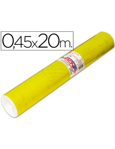 Rollo adhesivo aironfix unicolor amarillo brillo 67007rollo de 20 mt