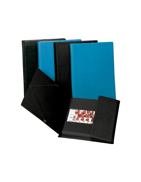 Carpeta gomas solapas plastico saro folio azul