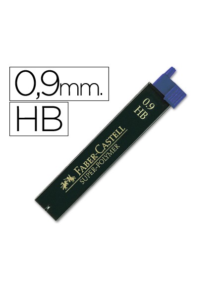 Minas faber grafito 9069 09 mm hb estuche de 12 minas