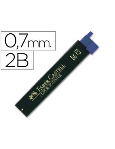 Minas faber grafito 9067 07 mm 2b estuche de 12 minas