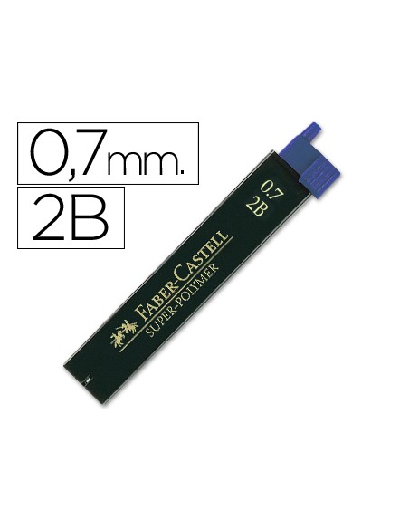 Minas faber grafito 9067 07 mm 2b estuche de 12 minas