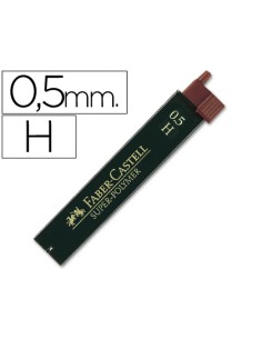 Minas faber grafito 9065 05 mm h estuche de 12 minas