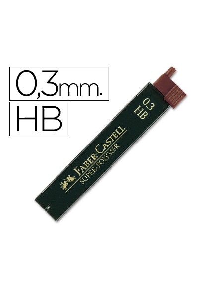 Minas faber grafito 9063 03 mm hb estuche de 12 minas