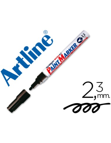 Rotulador artline marcador permanente ek 400 xf negro punta redonda 23 mm metal caucho y plastico