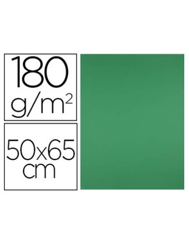 Cartulina liderpapel 50x65 cm verde navidad 180 gr unidad