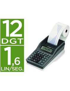 Calculadora citizen impresora pantalla papel cx 77 12 digitos negra