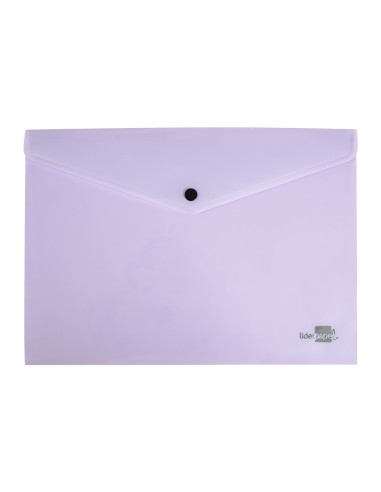 Carpeta liderpapel dossier broche polipropileno din a4 lavanda opaco 50 hojas