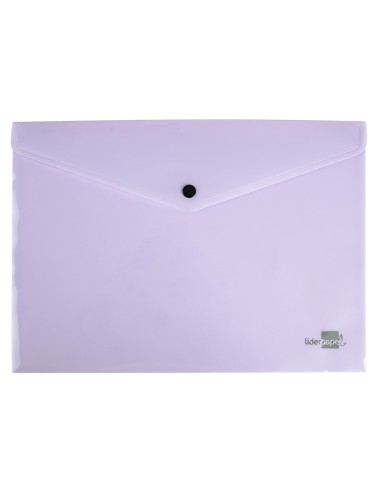 Carpeta liderpapel dossier broche polipropileno din a4 lavanda opaco 50 hojas