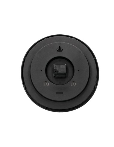Reloj q connect de pared plastico oficina redondo 34 cm marco negro