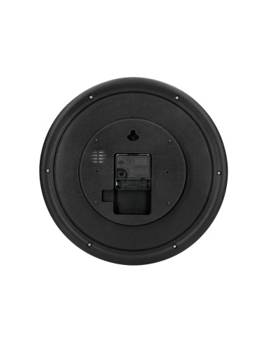 Reloj q connect de pared plastico oficina redondo 30 cm marco negro