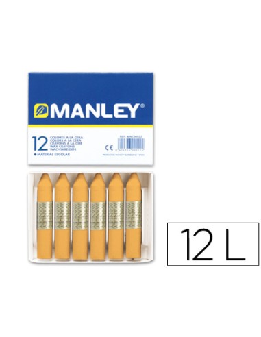 Lapices cera manley unicolor ocre n26 caja de 12 unidades