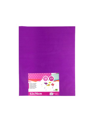 Papel seda liderpapel violeta 52x76 cm 18 gr paquete de 25 hojas