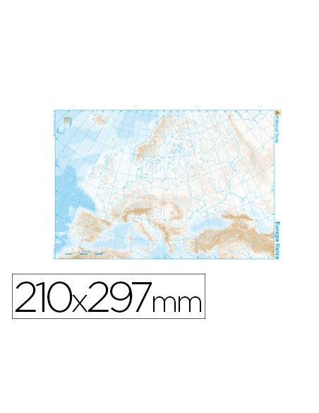 Mapa mudo b n din a4 europa fisico