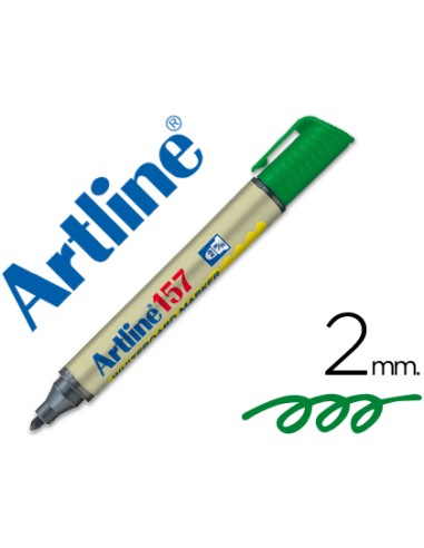 Rotulador artline pizarra ek 157 verde punta redonda 2 mm