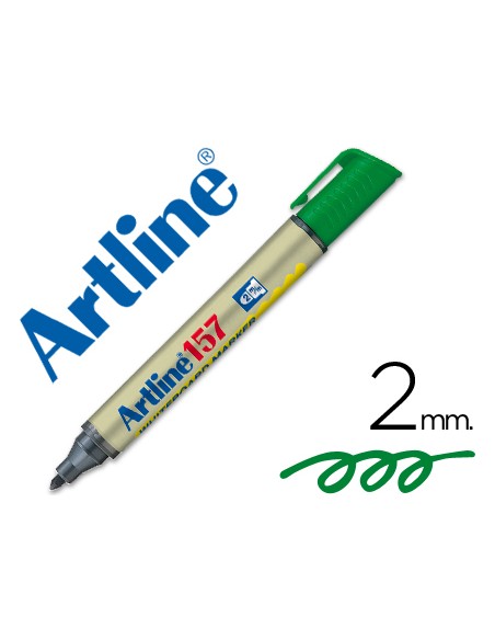 Rotulador artline pizarra ek 157 verde punta redonda 2 mm
