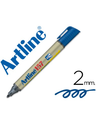 Rotulador artline pizarra ek 157 azul punta redonda 2 mm