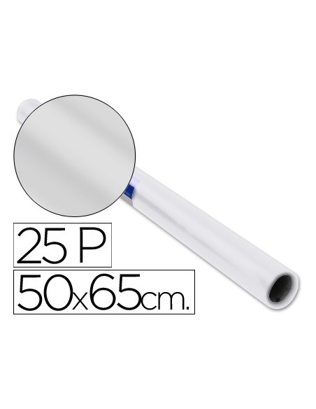 Papel charol blanco rollo 25 hojas de 50x65 cm