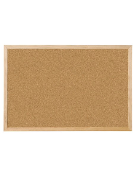 Pizarra corcho q connect 60x40 cm marco de madera