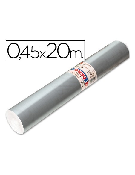 Rollo adhesivo aironfix especial plata 69193 rollo de 20 mt