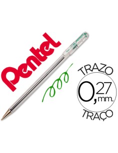Boligrafo pentel bk 77 d verde