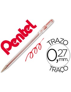 Boligrafo pentel bk 77 b rojo