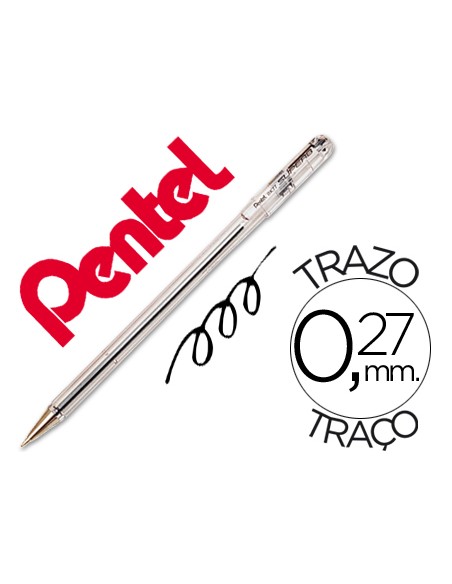 Boligrafo pentel bk 77 a negro