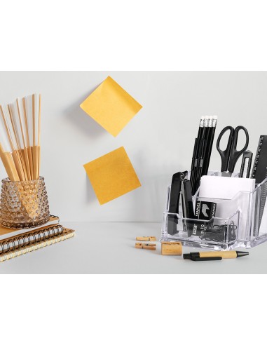 Organizador liderpapel transparente con accesorios
