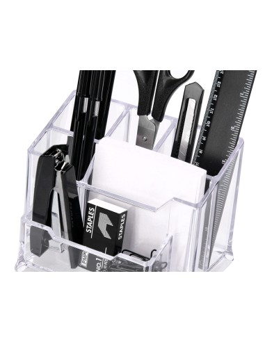 Organizador liderpapel transparente con accesorios