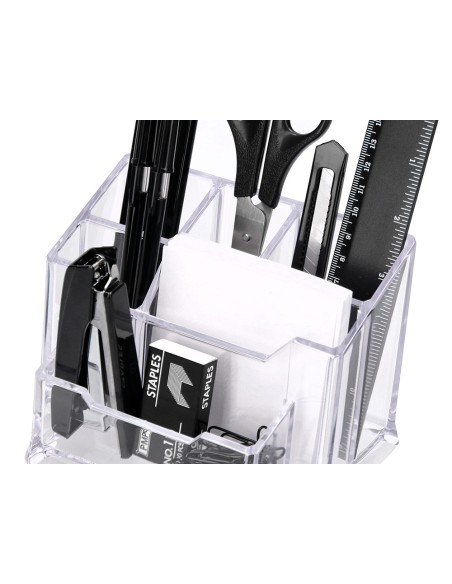 Organizador liderpapel transparente con accesorios