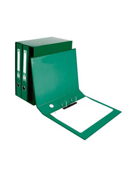 Modulo liderpapel 3 archivadores folio 2 anillas mixtas 40mm verde