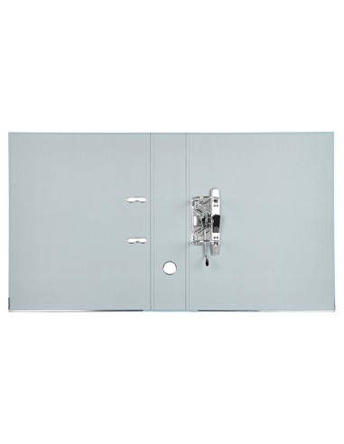 Archivador de palanca liderpapel folio documenta forrado pvc con rado lomo 75mm gris compresor metalico