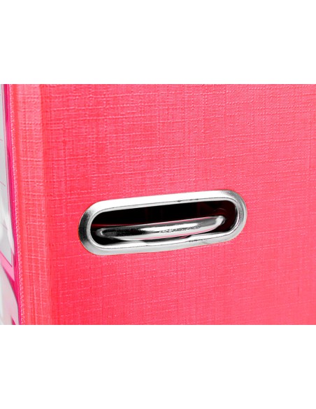 Archivador de palanca liderpapel folio documenta forrado pvc con rado lomo 75mm rojo compresor metalico