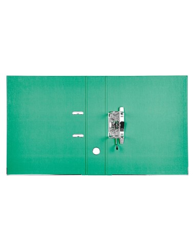Archivador de palanca liderpapel folio documenta forrado pvc con rado lomo 75mm verde compresor metalico
