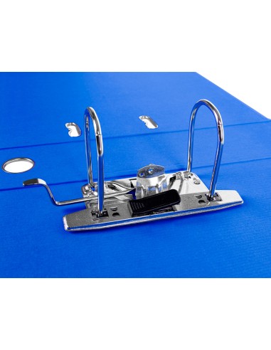 Archivador de palanca liderpapel folio documenta forrado pvc con rado lomo 75mm azul compresor metalico