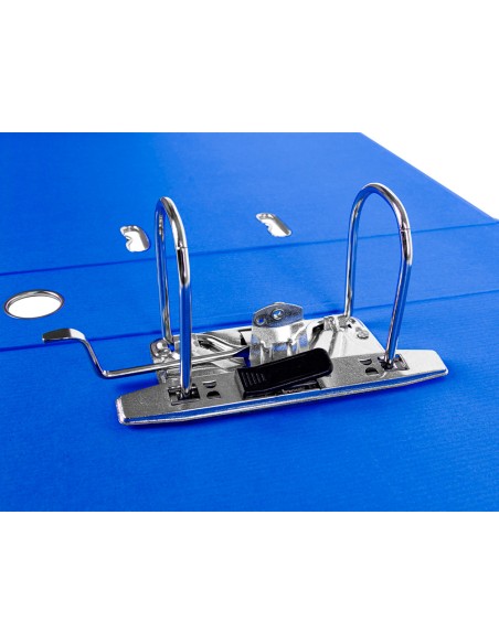 Archivador de palanca liderpapel folio documenta forrado pvc con rado lomo 75mm azul compresor metalico