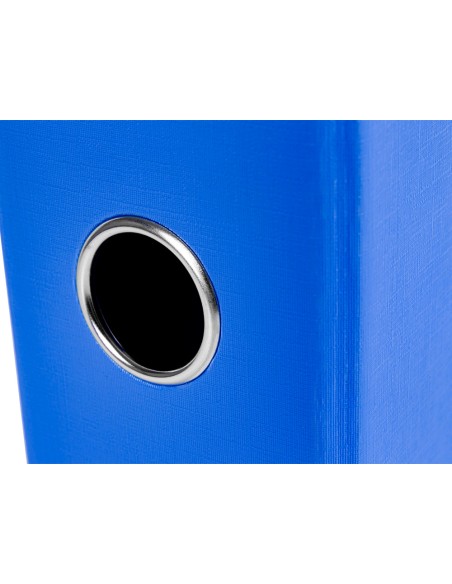 Archivador de palanca liderpapel folio documenta forrado pvc con rado lomo 75mm azul compresor metalico