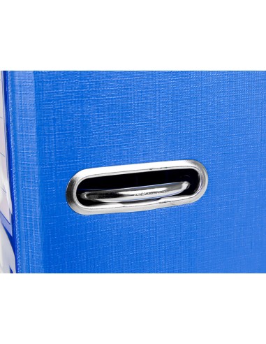 Archivador de palanca liderpapel folio documenta forrado pvc con rado lomo 75mm azul compresor metalico