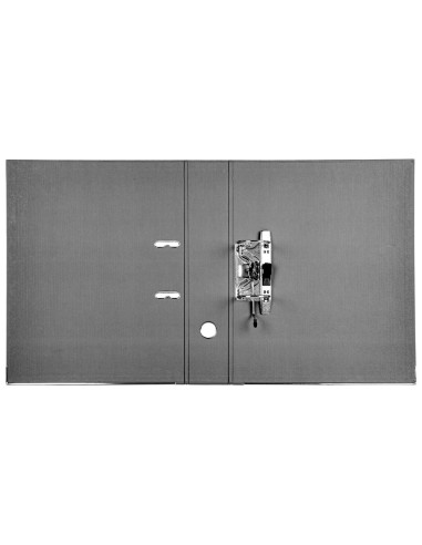 Archivador de palanca liderpapel folio documenta forrado pvc con rado lomo 75mm negro compresor metalico