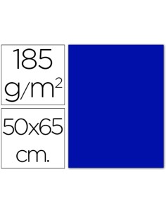 Cartulina guarro azul ultramar 50x65 cm 185 gr