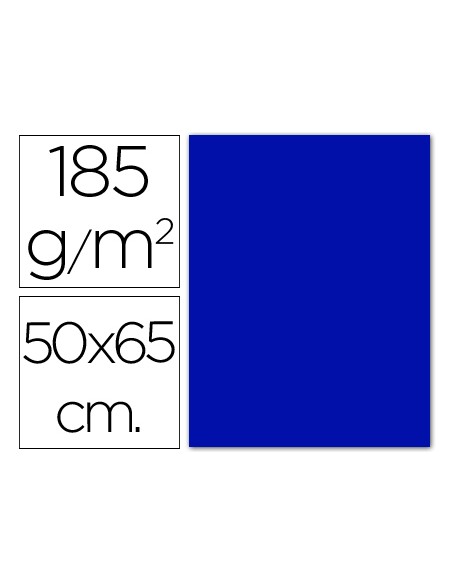 Cartulina guarro azul ultramar 50x65 cm 185 gr